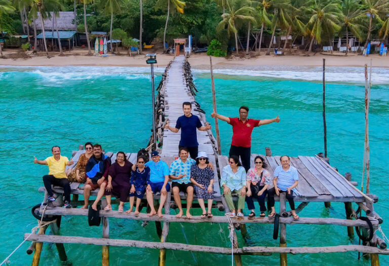 Indian family Phu Quoc beach Vietnam travel