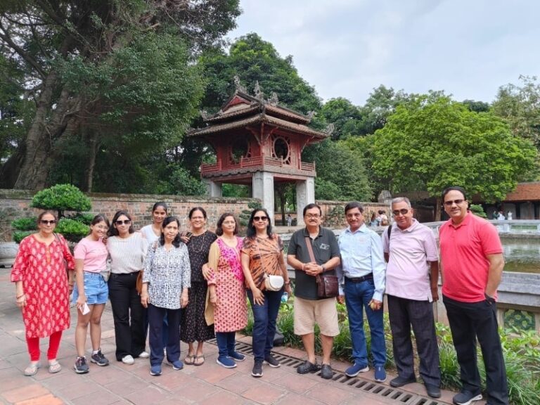 Indian travelers Temple of Literature Hanoi Vietnam